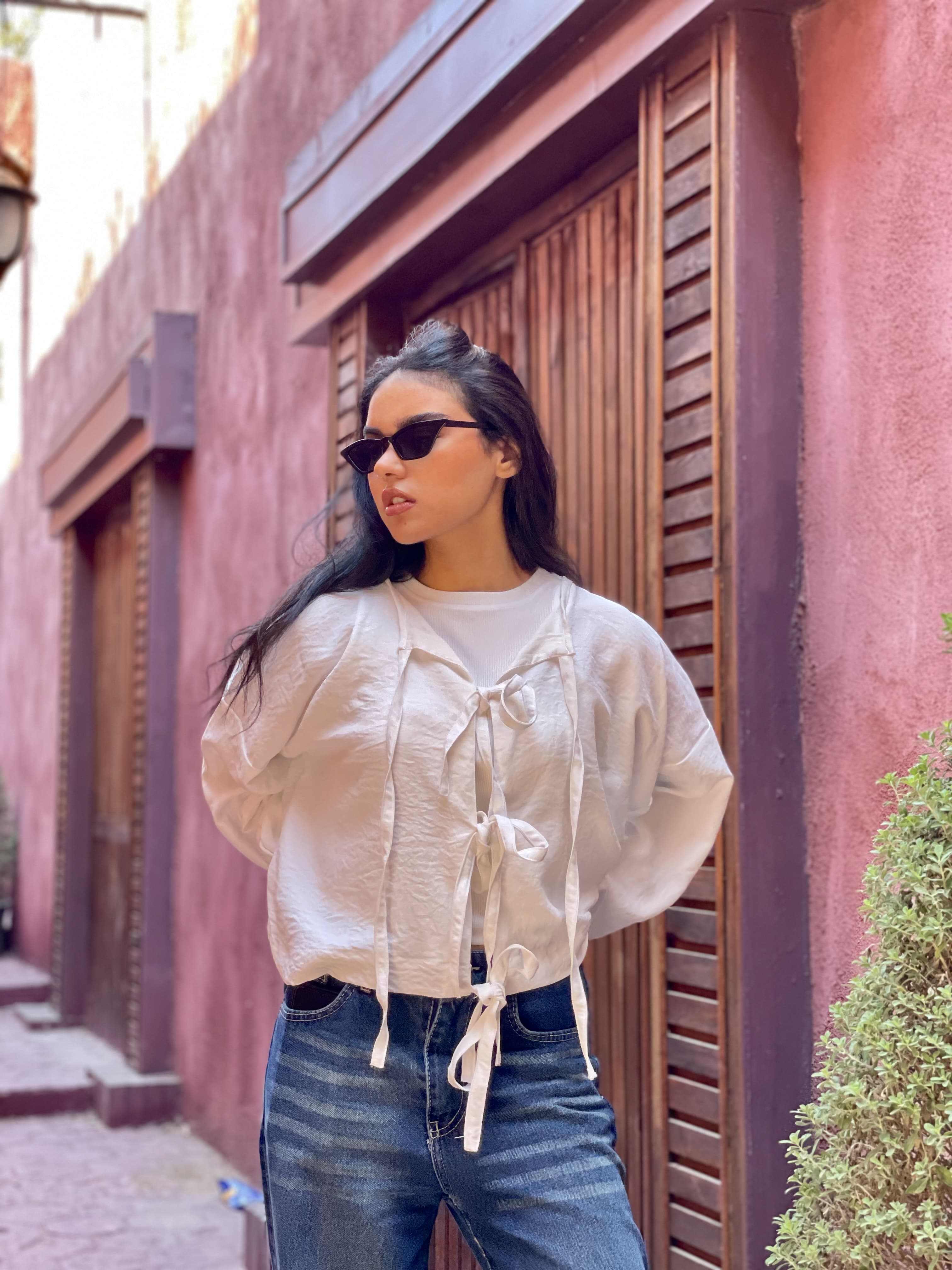 Linen white blouse